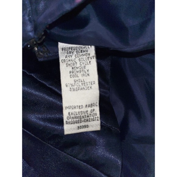 VTG 80s Jessica McClintock Satin Blue Strapless Bubble Mini Dress Sz 1 Formal - Picture 6 of 6